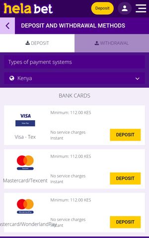 Helebet payment Method