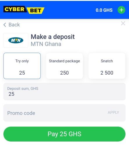 Cyberbet Ghana Payment