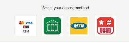 Deposit methods on Betpawa