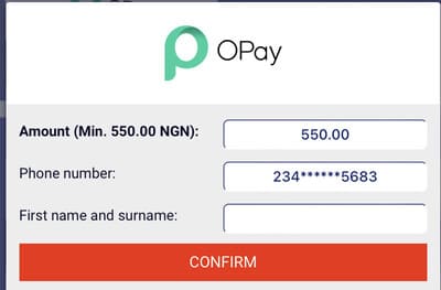 Opay withdrawal on Paripesa