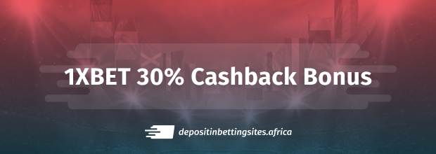 1xbet cashback bonus banner