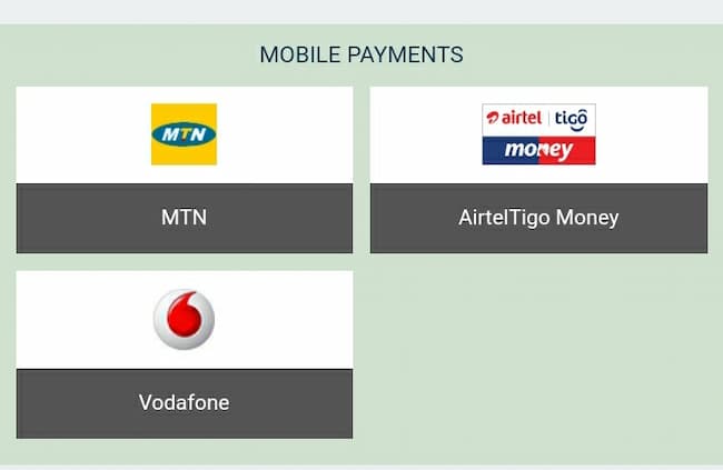 melbet ghana deposit options screen