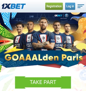 Goalden Paris 1xbet Promo Offer