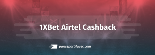 1XBet Airtel Cashback Banner