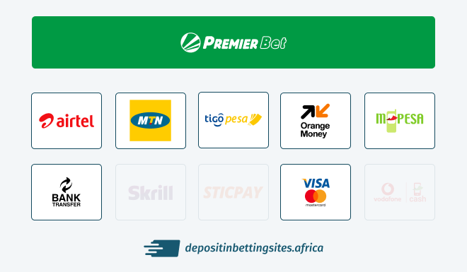 PremierBet deposit methods